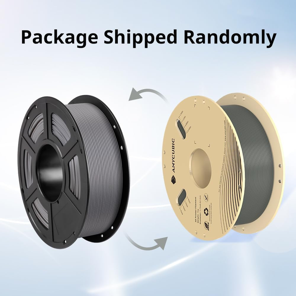 3D Printer Filament PLA 1.75Mm, FDM Printer Filament 1Kg Spool (2.2 Lbs), Dimensional Accuracy +/- 0.02 Mm (1Kg, Gray)