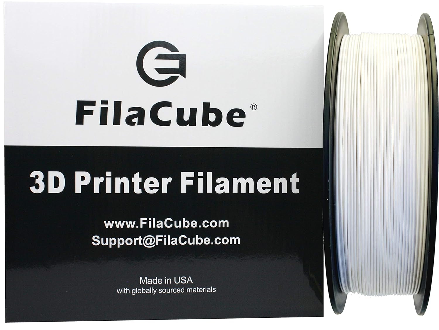 White PLA 1.75 Filament -  PLA 2 Pure White Filament 1 Kg 1.75Mm 3D Printer Filament [Made in USA] Real PLA White PLA+ Pro Compatible FDM Printer Ender Creality Monoprice Prusa Anet Makerbot