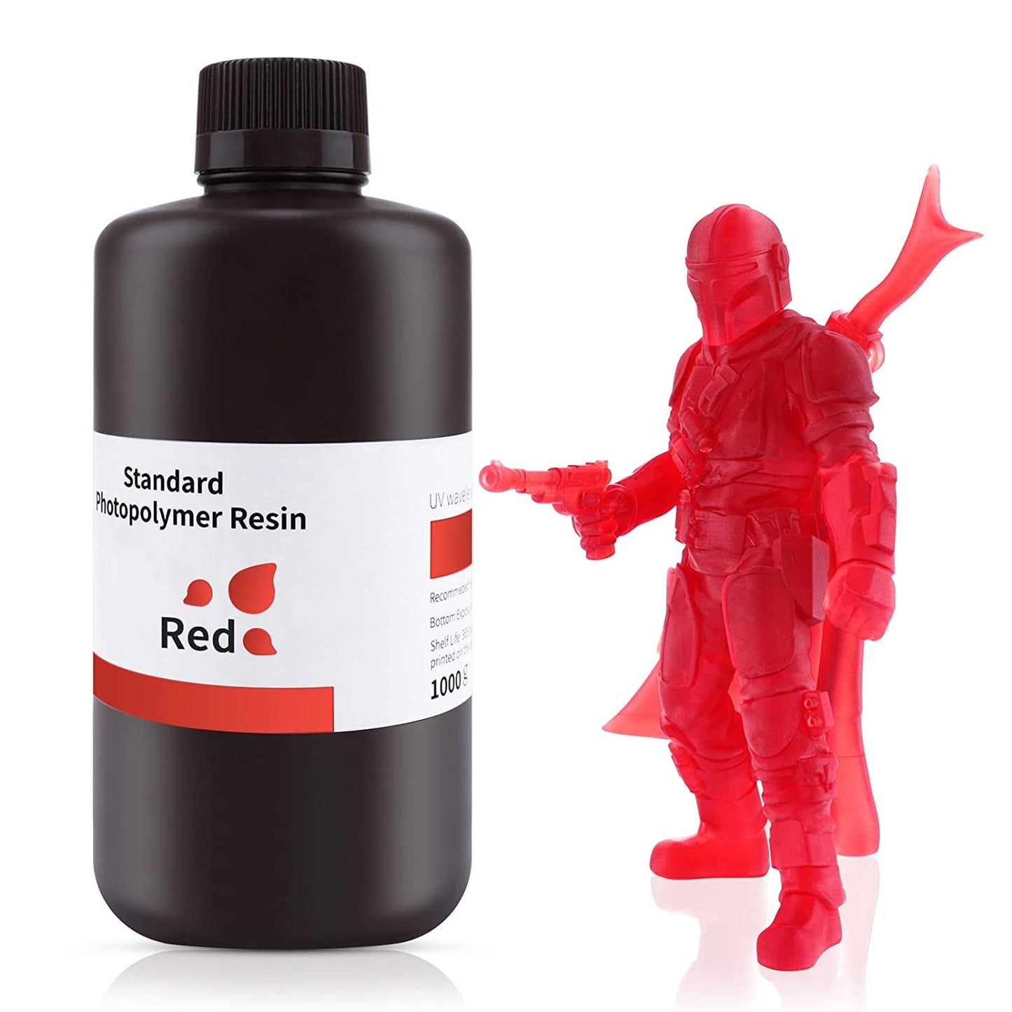 Standard LCD 3D Printer Resin, Fast Uv-Curing 3D 405Nm UV Resin Photopolymer Resin for High Precision Rapid LCD 3D Printing Clear Red 500G