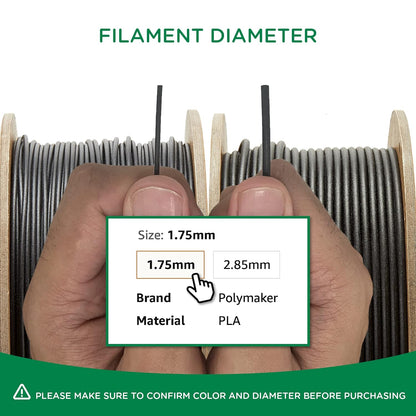 PLA+ 3D Printer Filament 1.75Mm, Gray PLA plus Filament 1.75 PLA Filament Satin Surface 1Kg - Polyterra Tough PLA + 3D Printing Filament Grey PLA Roll